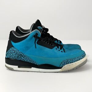 Nike Air Jordan 3 Retro Powder Blue Suede Leather 136064-406 Men's Size 12 M053‎